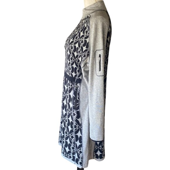 Title Nine Super Power Merino Wool Sweater Dress Mock Neck Long Sleeve XL gray - Picture 2 of 13
